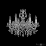 Подвесная люстра Bohemia 1409 1409/6/160 Ni (220V, подвески, на цепи, подсвечник, свеча)