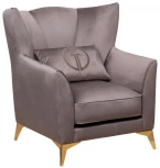 Кресло Garda Decor SIENA-К-2K-Colt017 (Золото/Серый)