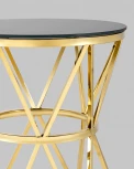 Журнальный стол Stool Group 50*50 ВИВА золото стекло черное УТ000004640