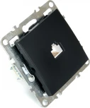Розетка Ethernet RJ-45 (черный) Stekker Эрна 49151