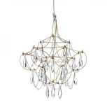Подвесная люстра светодиодная хрустальная с пультом с регулировкой цветовой температуры Modelux MODELUX ML.5601.400P BS