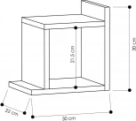 Полка фигурная LEVE BOX SHELF LEV00897