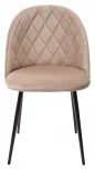 Обеденный стул M-City НИРВАНА, цвет бежевый B-05, велюр / черный каркас