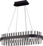 Подвесная люстра светодиодная Natali Kovaltseva Royalton LED LAMPS 81276 с пультом ДУ, моб. приложением 120W, чёрный, LED (регулировка яркости, 220V, на тросе)