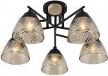 Потолочная люстра Seven Fires Aislin SF3375/5C-BK-WD-AM