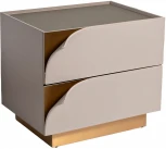 Тумба прикроватная Garda Decor 58DB-21235TUMB-PR (Золото/Бежевый)