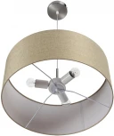 Подвесной светильник Lumion Nikki 8250/3 никель/бежевый, металл/текстиль Е27 3*60W 220V (круглые)