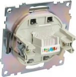 Розетка Ethernet RJ-45 (графит) Stekker Катрин 49418