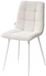 Стул CHILLI UF860-01B бежевый, ткань/белый каркас
