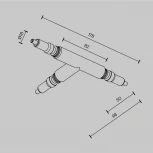 Т- образный коннектор Maytoni Accessories For System Axity CA007TC-BS (48V)