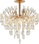 Потолочная люстра на штанге Escada Dimosari 2104/5P Gold 5x40Вт E14, металл/хрусталь, золото/прозрачный (220V)