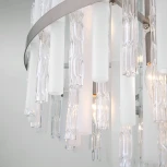 Потолочная люстра Wi-Fi на штанге Bogate's Hollis 367/12 Smart никель (220V, управление смартфоном, голосовое управление, умный дом - Minimir Home, Алиса, Маруся, Салют)