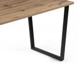 Стол Notta Лота Лофт 140 25 мм черный матовый / дуб вотан 489611