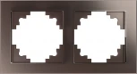 Рамка на 2 поста (коричневый) Stekker Катрин 39536