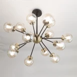 Потолочная люстра большая на штанге Citilux Планета CL105355 (220V, шарики, молекулы)