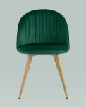Стул Stool Group Лион Страйпс велюр зеленый УТ000027964