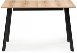 Стол раскладной Woodville Колон Лофт 120 25 мм черный матовый / дуб делано светлый 489607