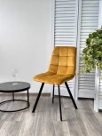 Стул CHILLI SQUARE BLUVEL-68 желтый, велюр / черный каркас M-City 629M04895