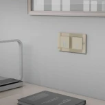 Сенсорный выключатель двухклавишный с подсветкой 1000 Вт (шампань) Werkel W4520011 (a057683)