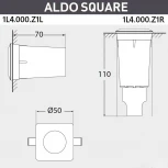 Встраиваемый светильник уличный Fumagalli Aldo 1L4.000.000.AXZ1L (220V, круглые, IP67)