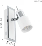 Спот Eglo Davida 92084 (220V, выключатель, круглые)