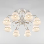 Потолочная люстра на штанге Eurosvet Campina 60107/8 белый с золотом (220V)