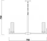 Подвесная люстра Adeline FR5214PL-08CH (220V, на цепи)
