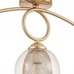 Потолочный Люстра на штанге 3х40Вт E14, металл/стекло, шампань (220V, шарики)