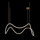 Потолочная люстра на штанге светодиодная с гибким неоном Loft It Thread 10388P/C Brass (220V)