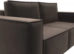 Диван прямой Куба мини (Коричневый/Велюр) Лига Диванов арт.121874
