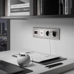 Накладка для розетки HDMI (глянцевый никель) Werkel WL02-HDMI-CP (a040418)