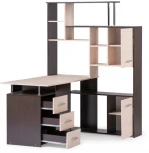 Компьютерный стол Woodville КС-15 венге / дуб молочный правый 295292