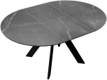 Стол DikLine SKC100 d1000 Керамика Серый мрамор,подстолье черное,опоры черные