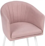 Стул Woodville на металлокаркасе Валета пыльно-розовый / белый 504206