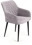 Стул с подлокотниками Robert, бархат светло-серый 26 Top Concept ROBERT 75057