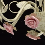 Подвесная люстра DeMarkt Букет 421015005 (220V, на цепи, подсвечник, свеча, цветы, листья, розы)