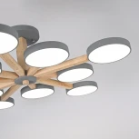 Потолочная люстра Wi-Fi на штанге Turna L10 Grey By ImperiumLoft Turna-B01 (LED, 220V, голосовое управление, умный дом - Алиса)