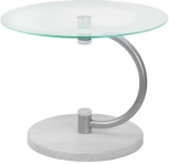 Стол журнальный Дуэт 13Н металлик/дуб дымчатый/прозр. от фабрики Mebelik