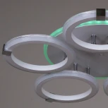 Потолочная люстра светодиодная на штанге Reluce 06319-3.3-05 WH+CR (RGB) (220V, пульт управления)