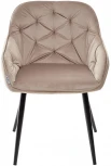 Стул BREEZE BLUVEL-40 BEIGE, велюр / черный каркас, M-City 629M04846