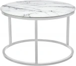 Набор кофейных столиков Bradex Home Tango белый мрамор с белыми ножками (RF 0600)