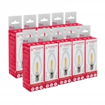 Лампочка светодиодная филаментная прозрачная свеча E14 7W Thomson Candle TH-B2334