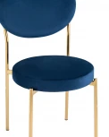 Стул Stool Group Барбара NEW велюр королевский синий золотые ножки УТ000036050