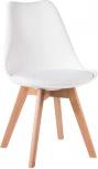 Стул обеденный JERRY SOFT (ножки светлый бук, цвет сиденья белый (W-02))