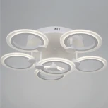 Потолочная люстра на штанге светодиодная с пультом регулировкой цветовой температуры, яркости и ночным режимом Reluce 09501-0.3-5+1 WH (220V)