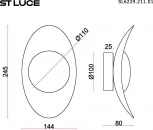 Светильник настенный ST Luce Pearl SL6229.211.01 Золотистый/Алебастр LED 1*7W 3000K