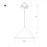 Подвесной светильник светодиодный SP-MAKOTO-R240-10W Warm2700 (WH, 36 deg, 230V, TRIAC) (Arlight, IP20 Металл) 057210