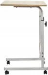 Стол многофункциональный на колесах, 60x40 см, «РОЛЛ», 2 ножки, регул.высота, мдф, металл, св. дерево, белый Bradex Home РОЛЛ TD 0730