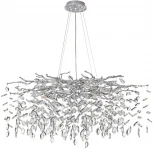 Подвесная люстра Odeon Light Delica 4970/12 HALL матов.серебристый/алюмин./хрусталь G9 12*40W (220V, на тросе, лепестки, ветки)