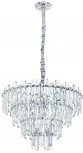 Подвесная люстра каскадная большая Rosie 3511/02 LM-8 Divinare (220V, хрусталь, на цепи)